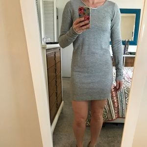 Fitted Grey Sweatshirt Dress